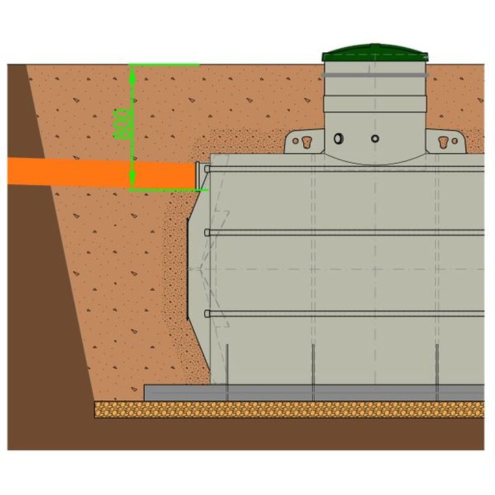 Konštrukčné úpravy žumpy a nádrže 12 m³ – KÚ HARD/EXTREME hĺbka nátoku do 0,8 m