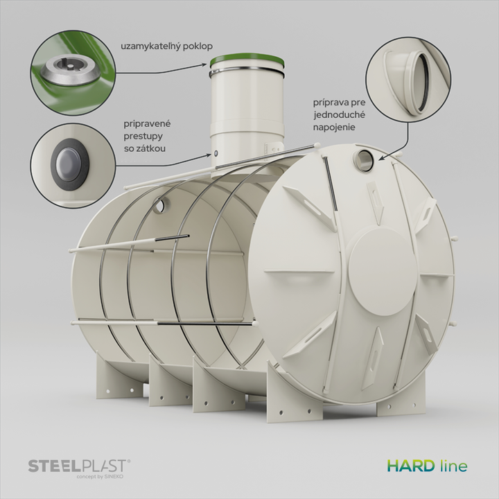 Nádrž - žumpa NAUTILUS® 9 m³ HARD line - do sucha