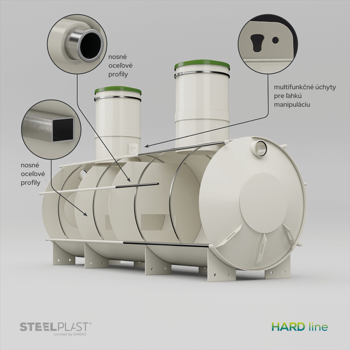 Plastový septik NAUTILUS® 7 m³ HARD line - do sucha