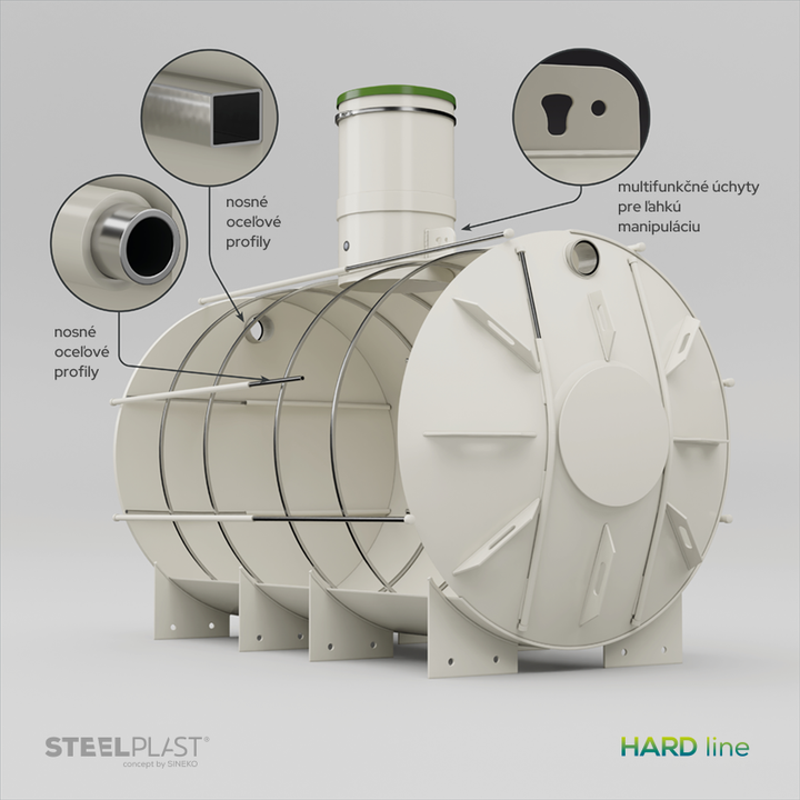Nádrž - žumpa NAUTILUS® 9 m³ HARD line - do sucha