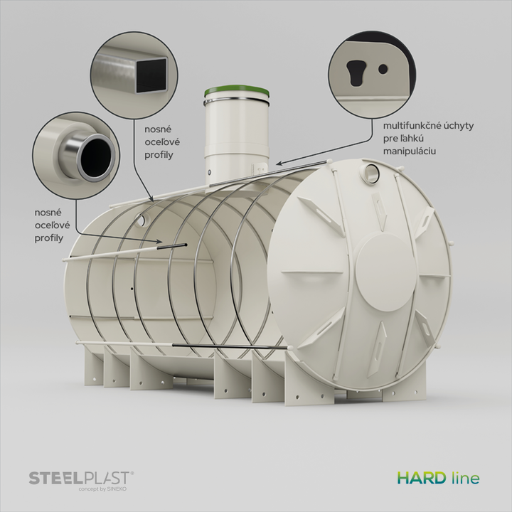 Nádrž - žumpa NAUTILUS® 12 m³ HARD line - do sucha